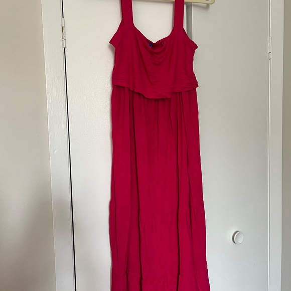 Bright pink Seraphine maternity and nursing dress - Picture 3 of 3